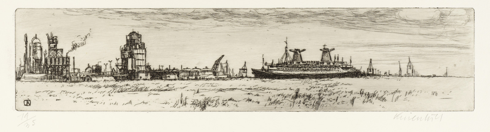 Paysage industriel avec France