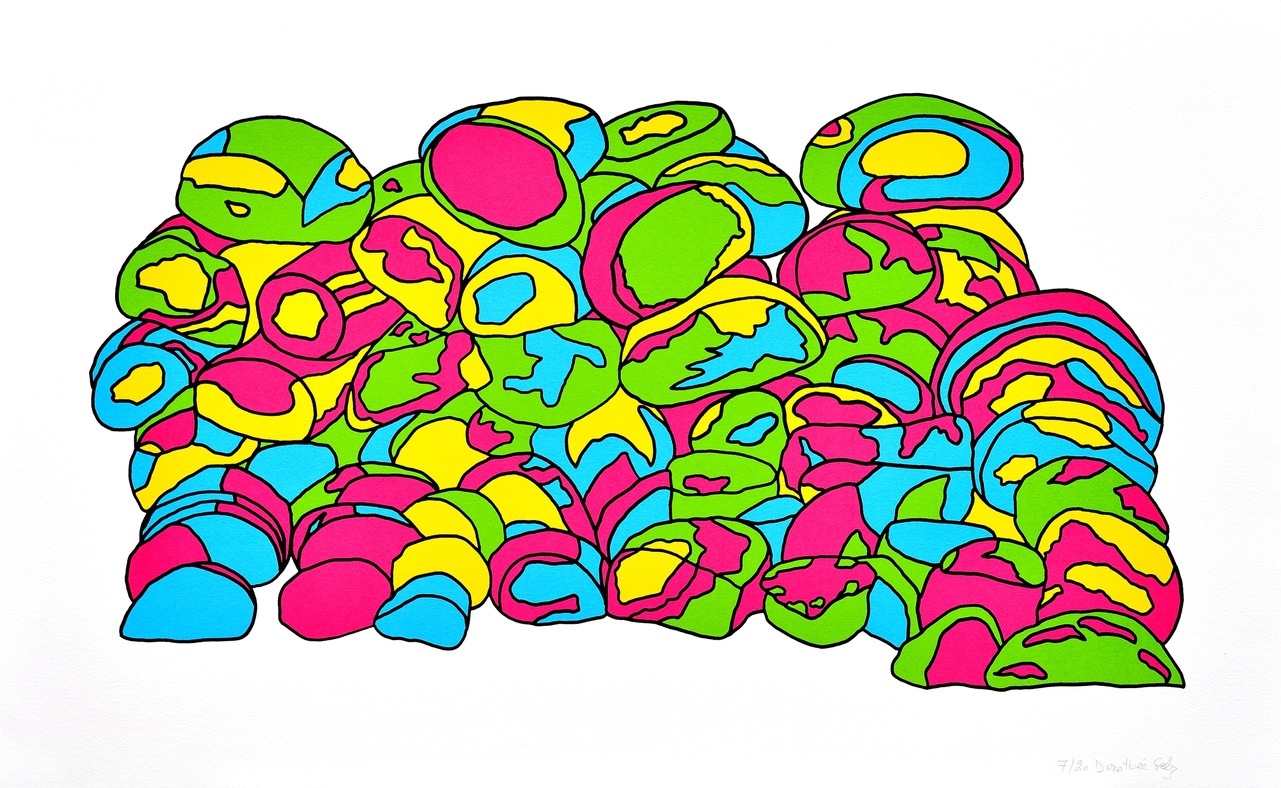 Accumulation de pains colorés